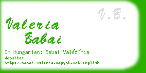 valeria babai business card